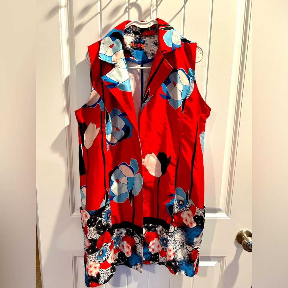 Long colorful summer vest